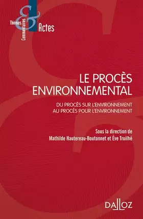 Couverture du produit · Le procès environnemental