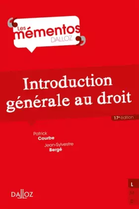 Couverture du produit · Introduction générale au droit. 17e éd.