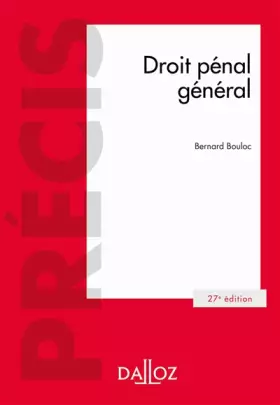 Couverture du produit · Droit pénal général 27ed
