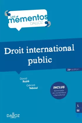 Couverture du produit · Droit international public 26ed