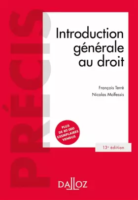 Couverture du produit · Introduction générale au droit 13ed