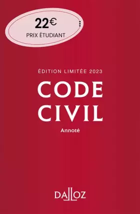 Couverture du produit · Code civil 2023 122ed édition limitée - Annoté