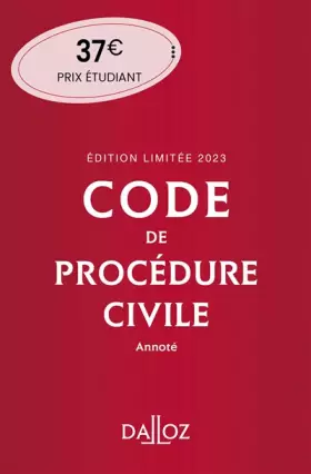 Couverture du produit · Code de procédure civile 2023 114ed édition limitée - Annoté