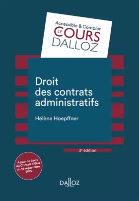 Couverture du produit · Droit des contrats administratifs