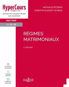 Couverture du produit · Régimes matrimoniaux 7ed
