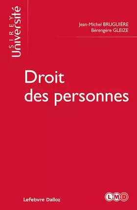 Couverture du produit · Droit des personnes