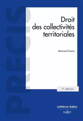 Couverture du produit · Droit des collectivités territoriales 7ed