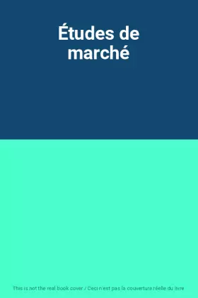 Couverture du produit · Études de marché