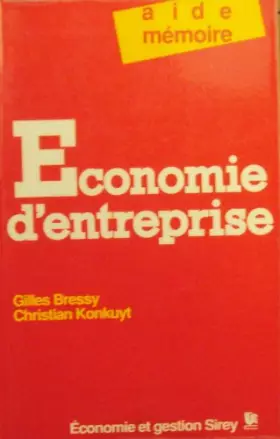Couverture du produit · Economie d'entreprise