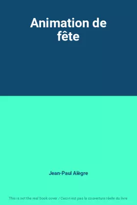 Couverture du produit · Animation de fête