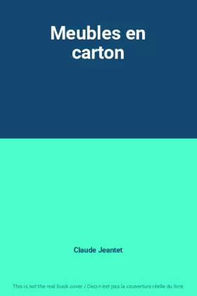 Couverture du produit · Meubles en carton