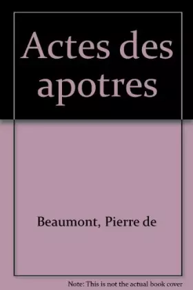 Couverture du produit · Actes des apôtres