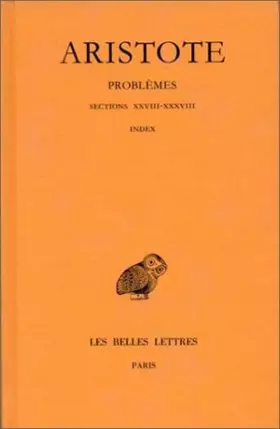 Couverture du produit · Problèmes.Tome III, Sections XXVIII-XXXVIII, Index