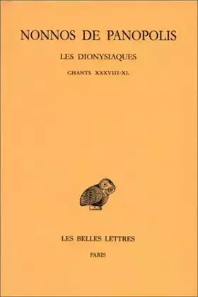 Couverture du produit · DIONYSIAQUES T14 CH 38-40 -395-