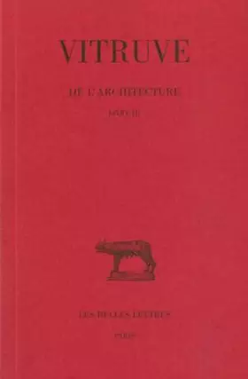 Couverture du produit · De l'architecture, livre III