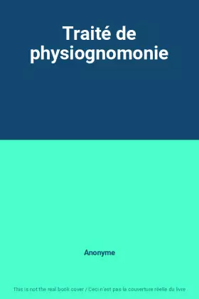 Couverture du produit · Traité de physiognomonie