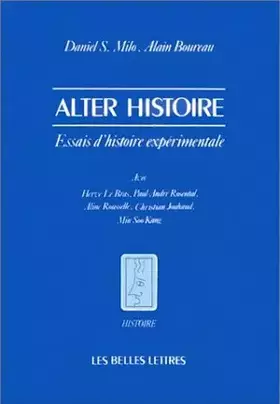 Couverture du produit · Alter histoire. Essais d'histoire expérimentale