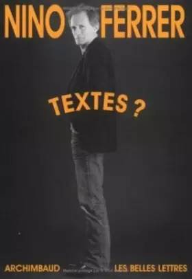 Couverture du produit · Textes