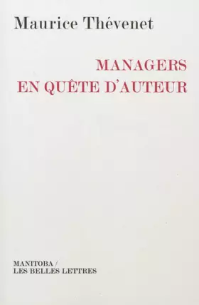 Couverture du produit · Managers en quête d'auteur