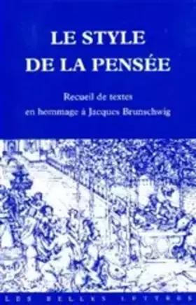 Couverture du produit · Le Style de la pensée