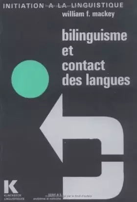 Couverture du produit · Bilinguisme et contact des langues