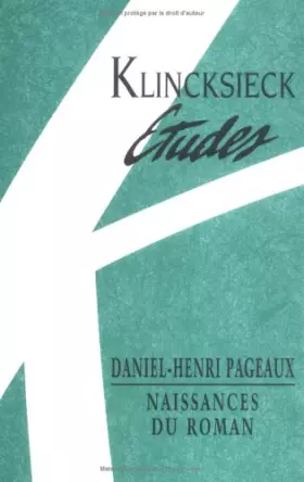 Couverture du produit · Naissances du roman