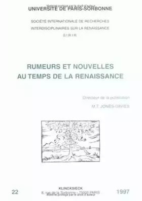 Couverture du produit · Rumeurs et nouvelles au temps de la Renaissance