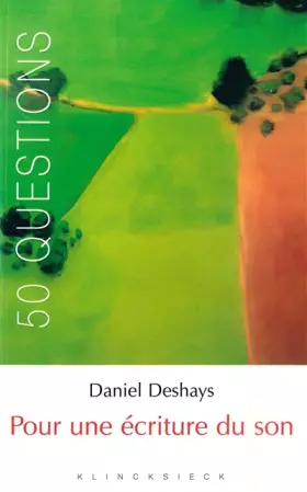 Couverture du produit · Pour une écriture du son