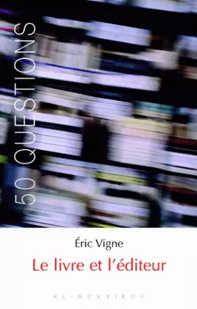 Couverture du produit · Le livre et l'éditeur