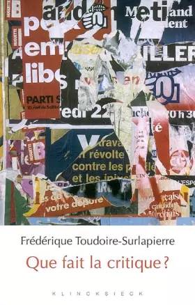 Couverture du produit · Que fait la critique ?