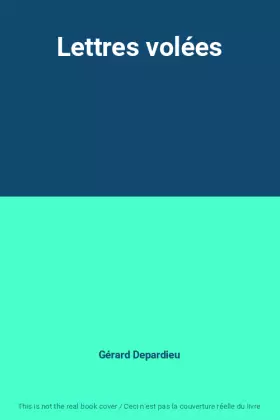 Couverture du produit · Lettres volées