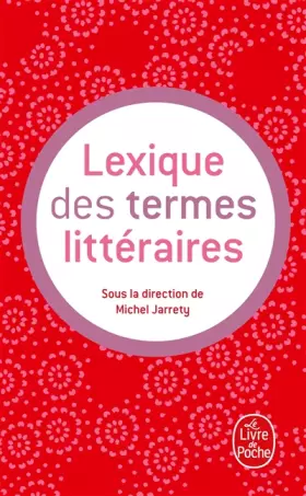 Couverture du produit · Lexique des termes littéraires