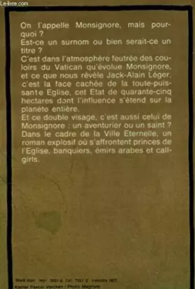 Couverture du produit · Monsignore