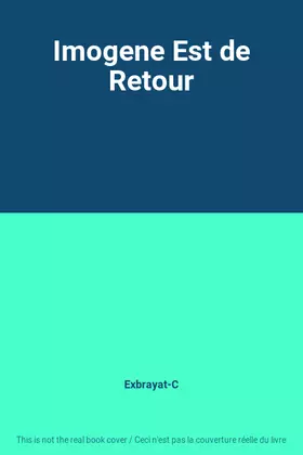 Couverture du produit · Imogene Est de Retour