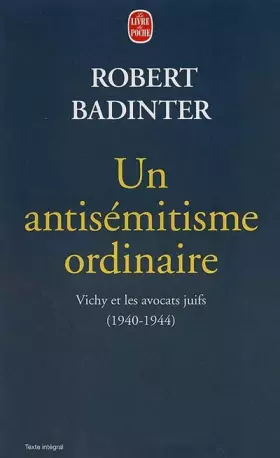 Couverture du produit · Un antisémitisme ordinaire