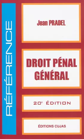 Couverture du produit · Droit pénal général