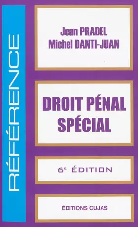 Couverture du produit · Droit pénal spécial