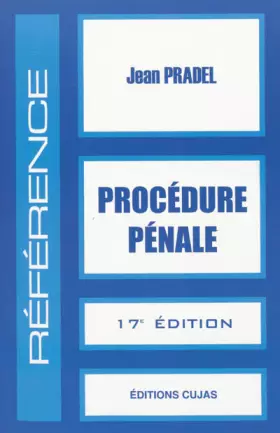 Couverture du produit · Procédure pénale