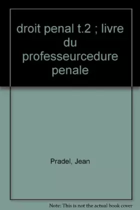 Couverture du produit · Procédure pénale, 6e edition, 1995