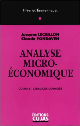 Couverture du produit · Analyse microéconomique