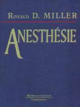 Couverture du produit · Anesthésie