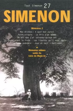 Couverture du produit · Tout Simenon, tome 27