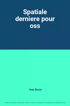 Couverture du produit · Spatiale derniere pour oss
