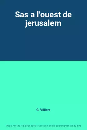 Couverture du produit · Sas a l'ouest de jerusalem