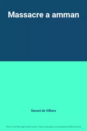 Couverture du produit · Massacre a amman