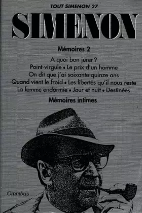 Couverture du produit · Tout Simenon, tome 27