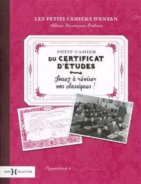Couverture du produit · Petit cahier du certificat d'études