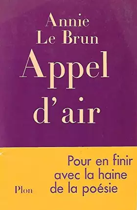 Couverture du produit · Appel d'air