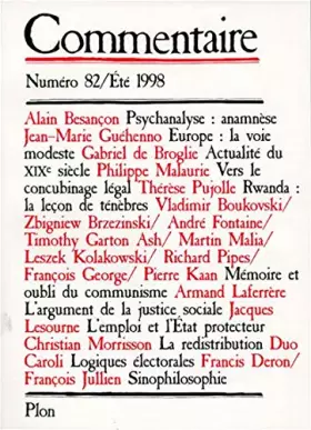Couverture du produit · Commentaire, numéro 82
