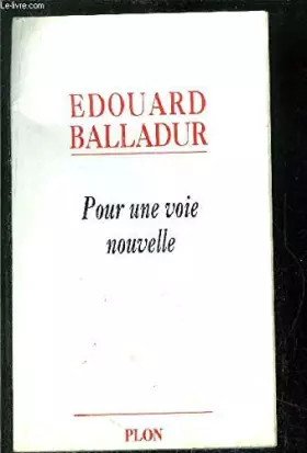 Couverture du produit · Pour une voie nouvelle